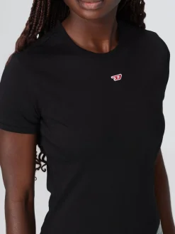 T-shirt in cotone con logo Oval D Diesel