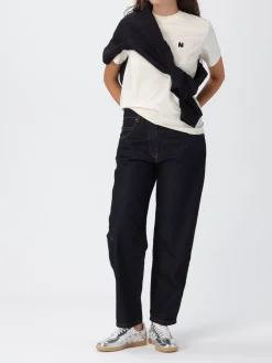 T-shirt in cotone con mini logo MSGM