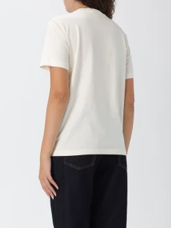 T-shirt in cotone con mini logo MSGM