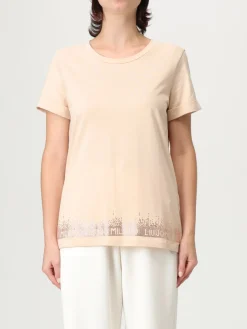 T-shirt in cotone con monogramma Liu Jo