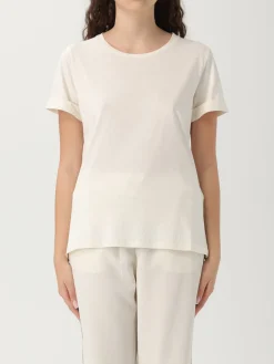 T-shirt in cotone con monogramma Liu Jo