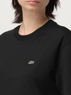 T-shirt in cotone con patch logo Lacoste