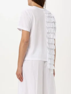 T-shirt in cotone con rouches Meimeij