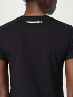 T-shirt in cotone con slogan Karl Lagerfeld