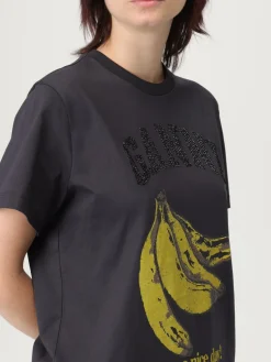 T-shirt in cotone con stampa BANANE Ganni