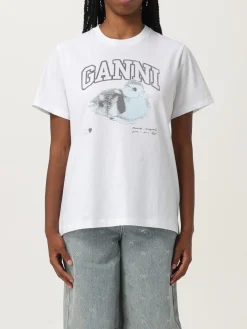 T-shirt in cotone con stampa grafica Ganni