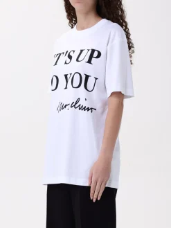 T-shirt in cotone con stampa slogan Moschino Couture
