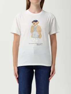 T-shirt in cotone con stampa orso Polo Ralph Lauren