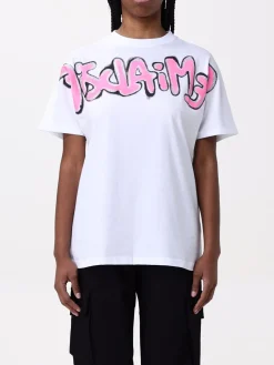 T-shirt in cotone con stampa logo Disclaimer