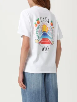 T-shirt in cotone con stampa grafica posteriore Casablanca