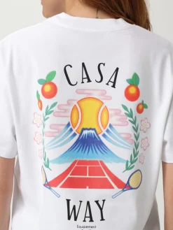 T-shirt in cotone con stampa grafica posteriore Casablanca