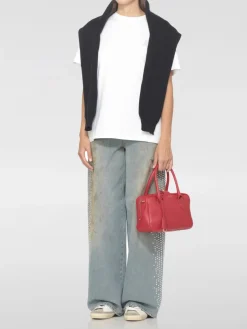 T-shirt in cotone con stella glitter Golden Goose