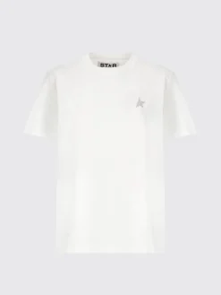 T-shirt in cotone con stella glitter Golden Goose