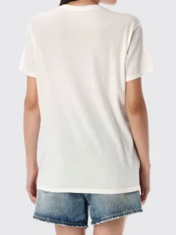 T-shirt in cotone e cashmere con slogan R13