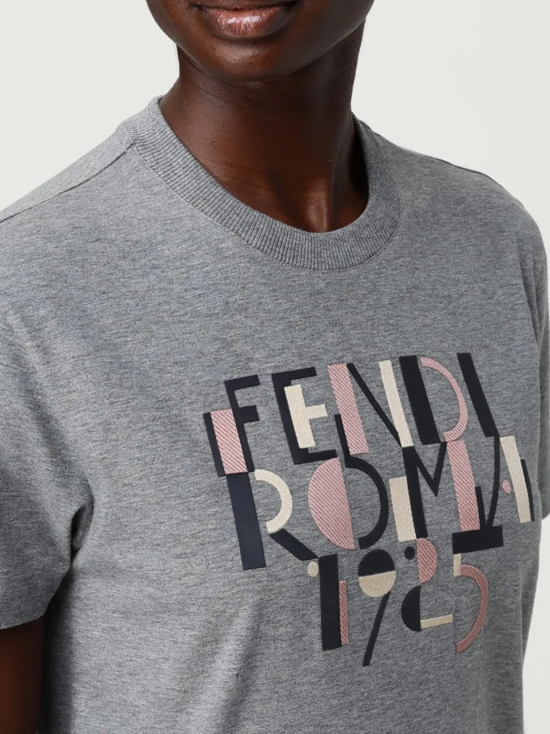 T-shirt in cotone Fendi Roma 1925