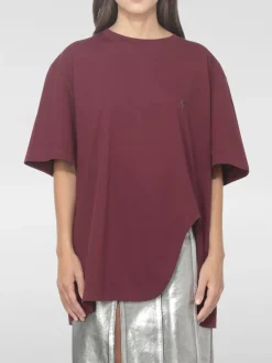 T-shirt in cotone over con logo ricamato The Attico