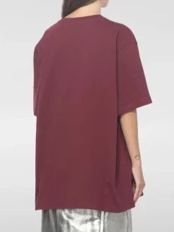 T-shirt in cotone over con logo ricamato The Attico