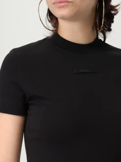 T-shirt in cotone slim con logo Jacquemus