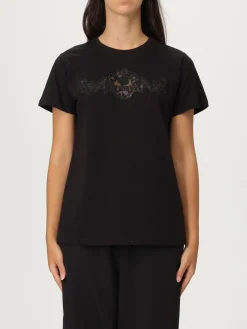 T-shirt in cotone Twinset con logo ricamato