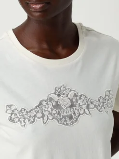 T-shirt in cotone Twinset con logo ricamato