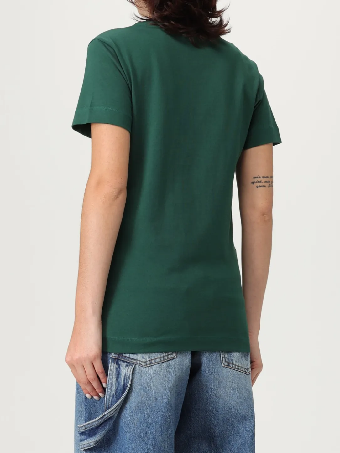 T-shirt in jersey con logo Pinko