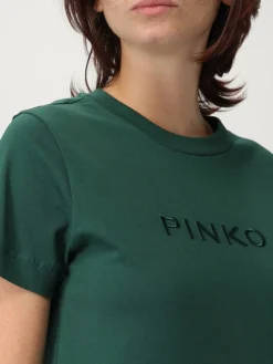 T-shirt in jersey con logo Pinko