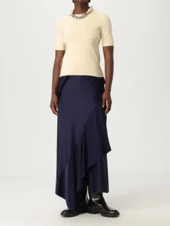 T-shirt in misto cotone con maglia metallica Rabanne