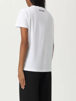 T-shirt Karl Lagerfeld in cotone con strass