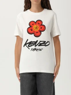 T-shirt Kenzo in cotone con logo a contrasto