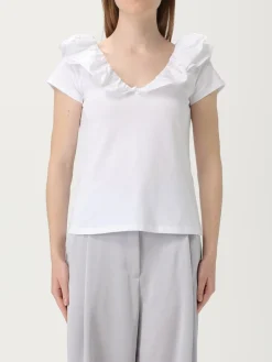T-shirt Liu Jo in cotone con maxi colletto