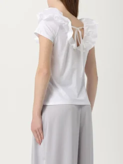 T-shirt Liu Jo in cotone con maxi colletto