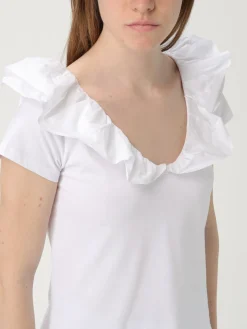 T-shirt Liu Jo in cotone con maxi colletto