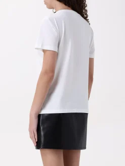 T-shirt Love Birds Pinko in cotone con strass e borchie