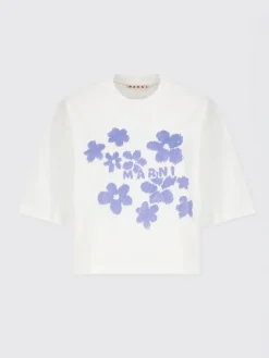 T-shirt Marni in cotone con stampa logo