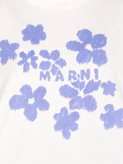 T-shirt Marni in cotone con stampa logo