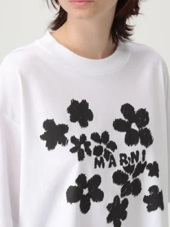 T-shirt Marni in cotone con stampa logo