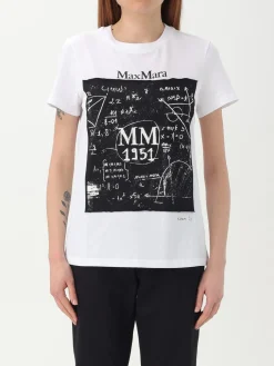 T-shirt Max Mara in cotone con stampa logo