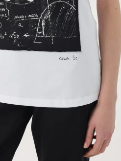 T-shirt Max Mara in cotone con stampa logo