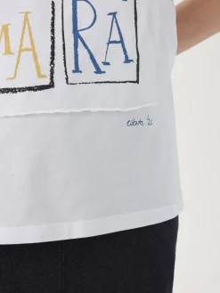 T-shirt Max Mara in cotone con stampa logo