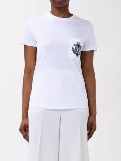 T-shirt Max Mara in cotone con logo
