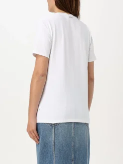 T-shirt monogram MK di strass Michael Kors