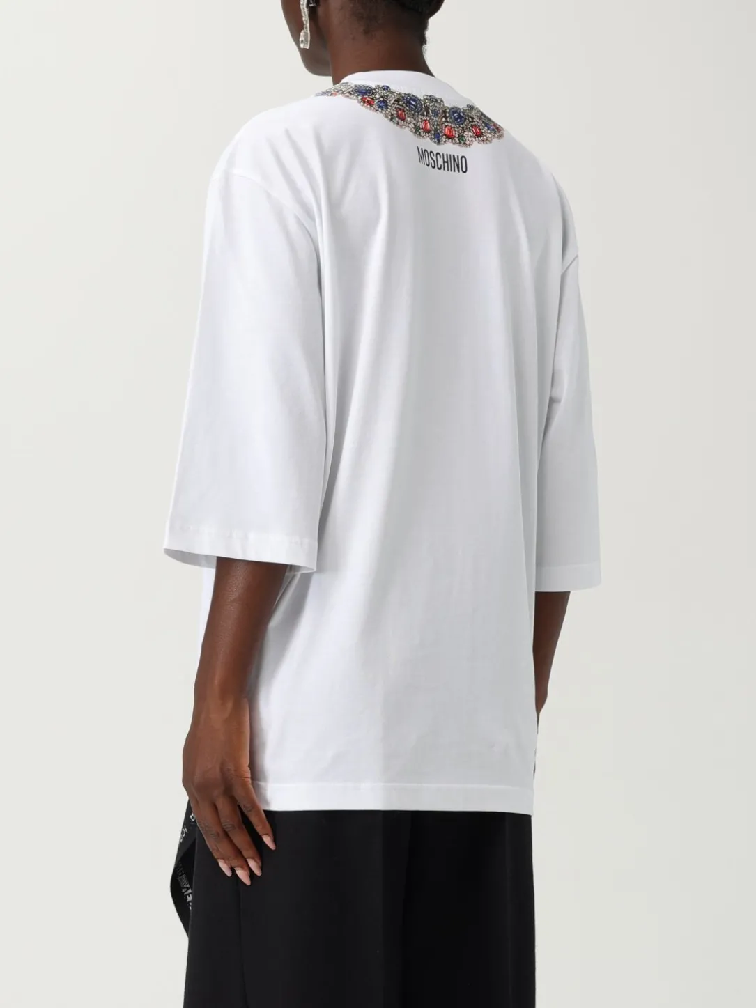 T-shirt Moschino Couture in cotone con stampa