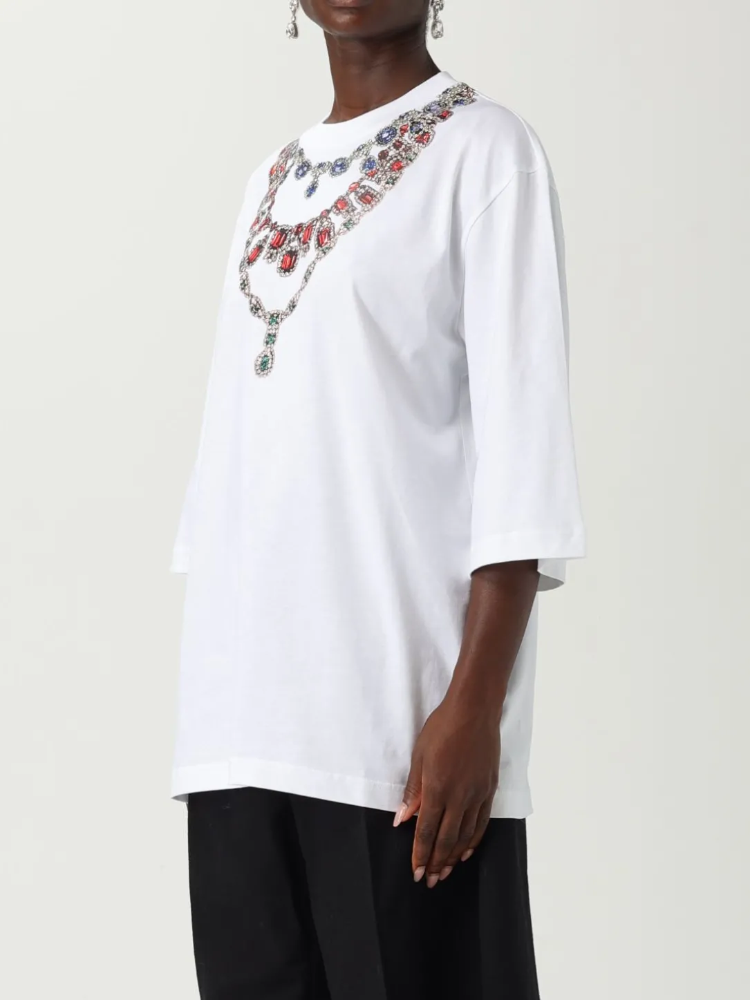 T-shirt Moschino Couture in cotone con stampa