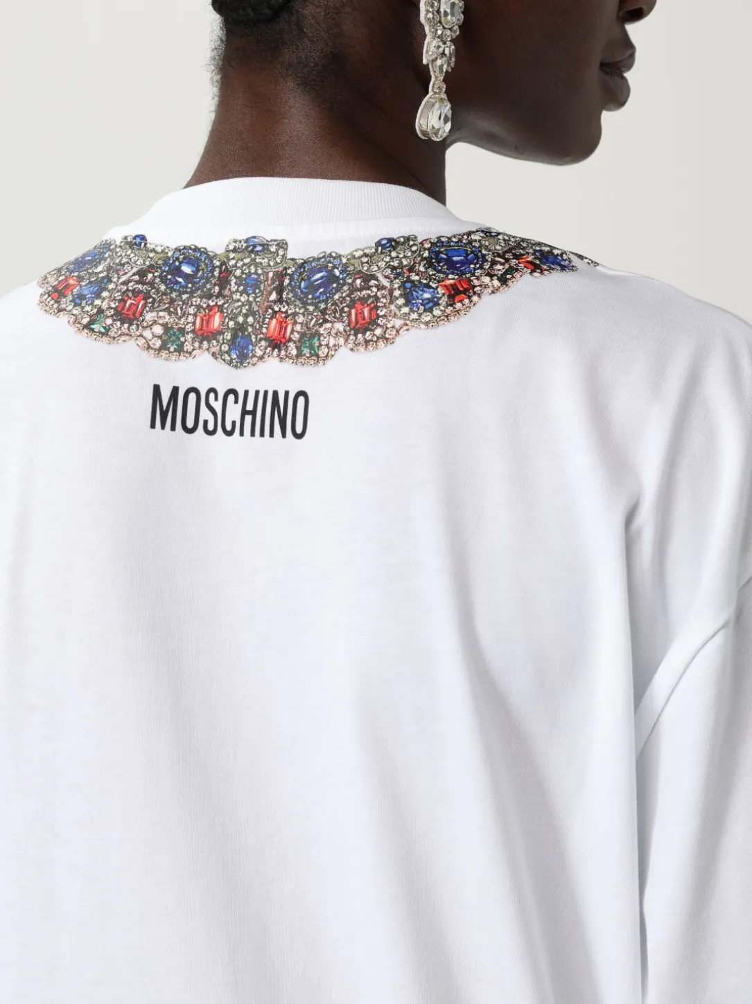 T-shirt Moschino Couture in cotone con stampa