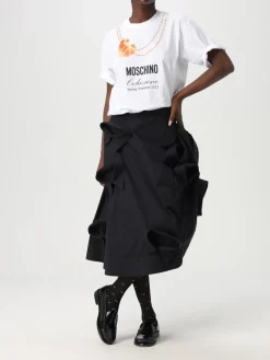 T-shirt Moschino Couture in cotone con stampa
