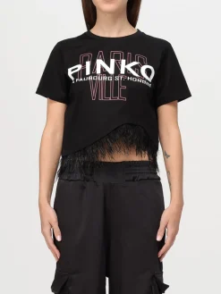 T-shirt Pinko con piume