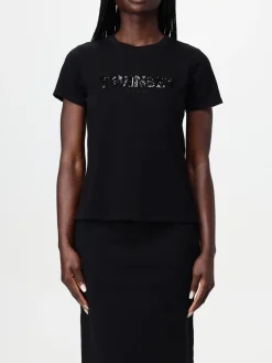 T-shirt Twinset in cotone con logo gioiello