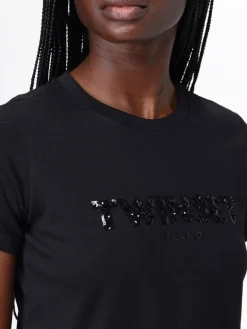 T-shirt Twinset in cotone con logo gioiello
