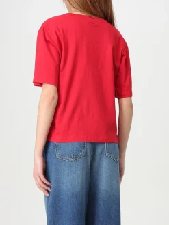 T-shirt Twinset in cotone con strass