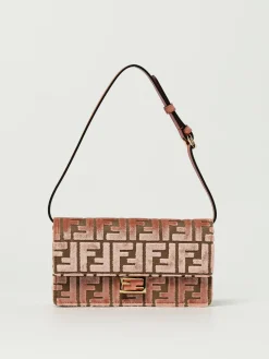 Wallet On Chain Baguette Fendi in cotone e ciniglia